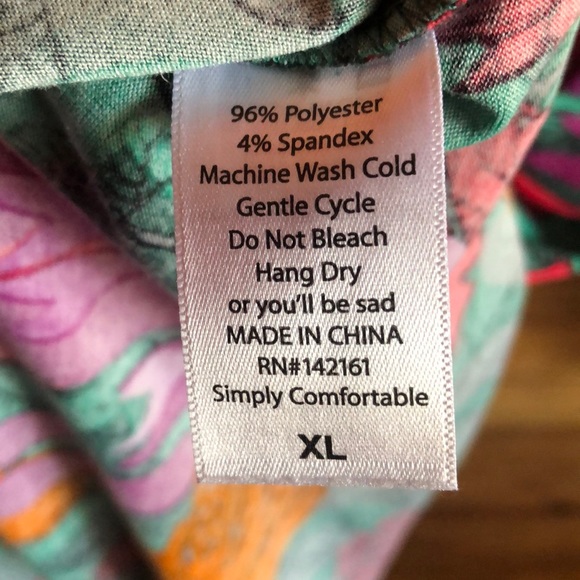 Lularoe Floral Print Randy Top - Picture 5 of 5